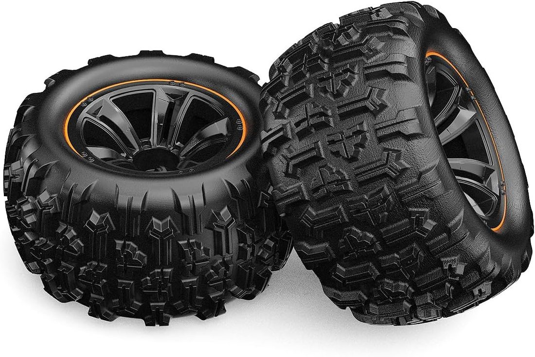 16300D Wheel and Tyre Pair for 1/16 Trucks — HYPER GO