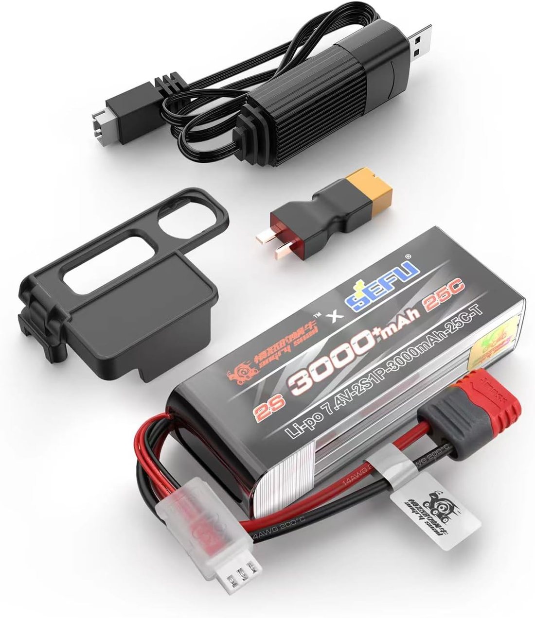 Angry Snail 2S 7.4V 3000 mAh 25C LiPo Pack — HYPER GO