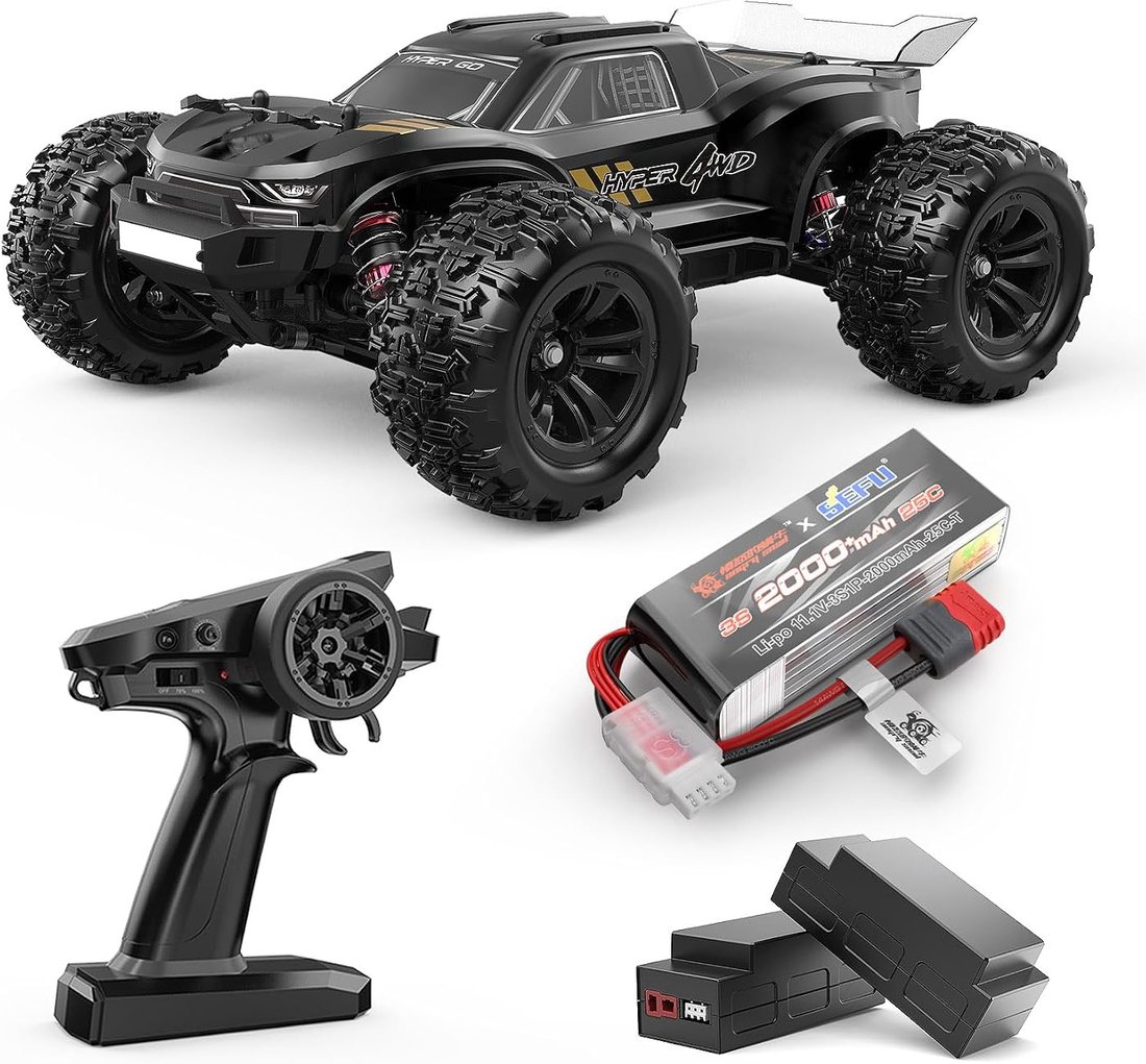 H16BM 1/16 Brushless RC Truck, 3S Battery Combo — HYPER GO