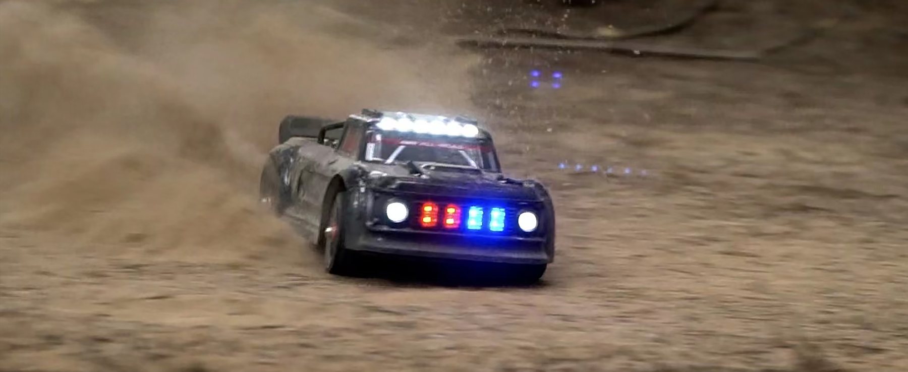 HYPER GO RC truck on a snow trail